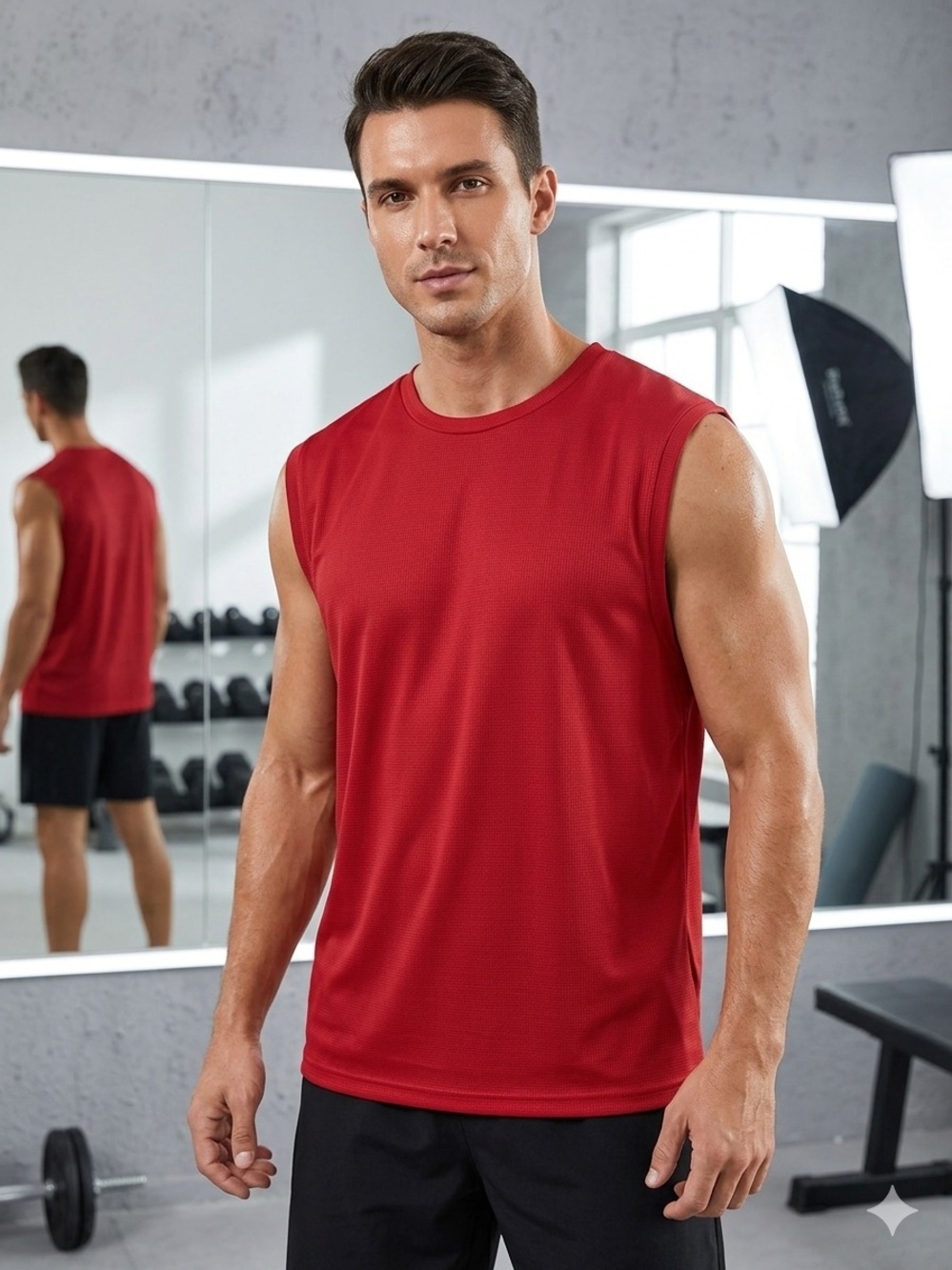 Tek Gear Dry Tek Red Athletic Performance Tank Top Size XL.